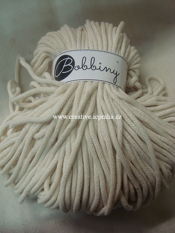 Bobbiny šňůry Premium 100m/5mm - Natural 